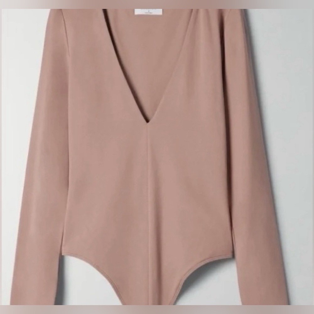 Aritzia Babaton Contour V-Neck Longsleeve Bodysuit